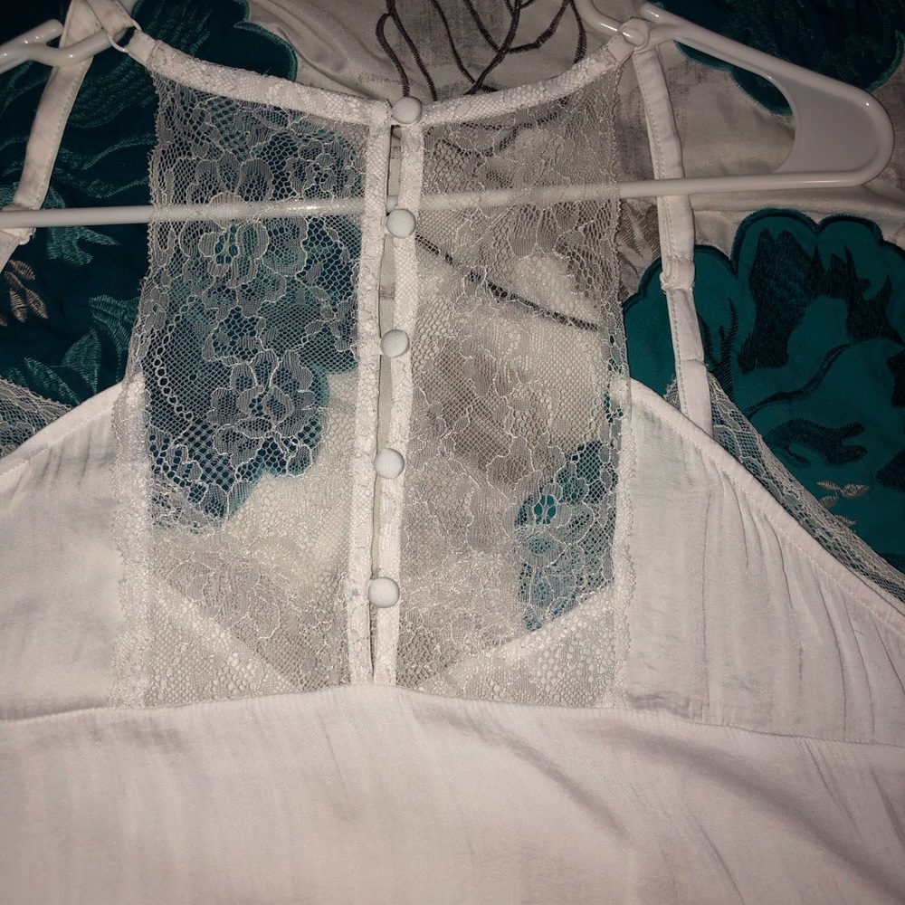 Plus size White lace top